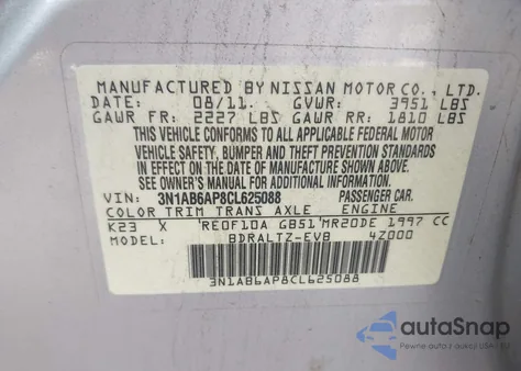 2012 Nissan Sentra 2.0 Sr from USA, damaged, VIN 3N1AB6AP8CL625088